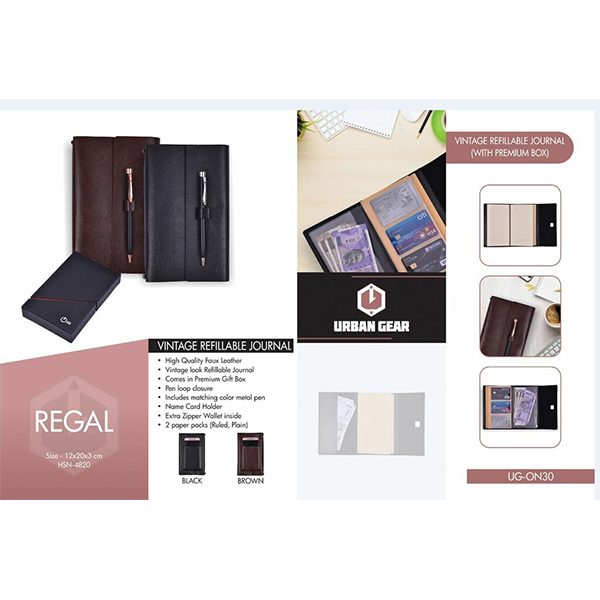 Vintage Style Refillable Notebooks Regal UG-ON30