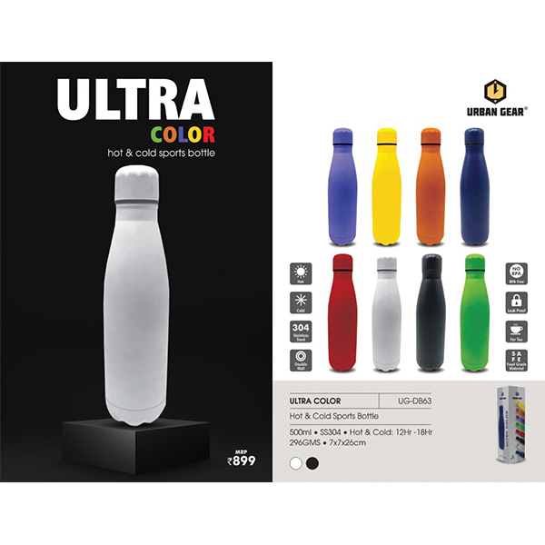 Stainless Steel Hot N Cold Bottle - 500Ml Ultra Color