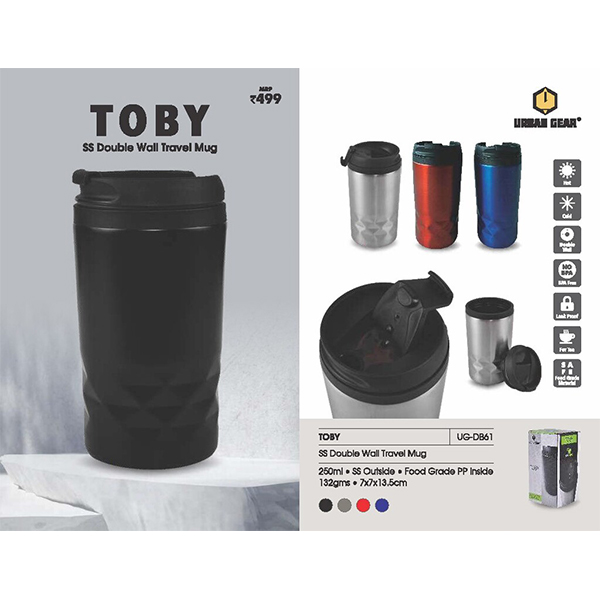 Ss Double Wall Travel Mug (250Ml) Toby