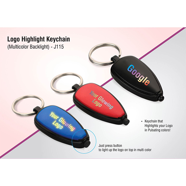 J115 – Logo Highlight Keychain (Multicolor Backlight)