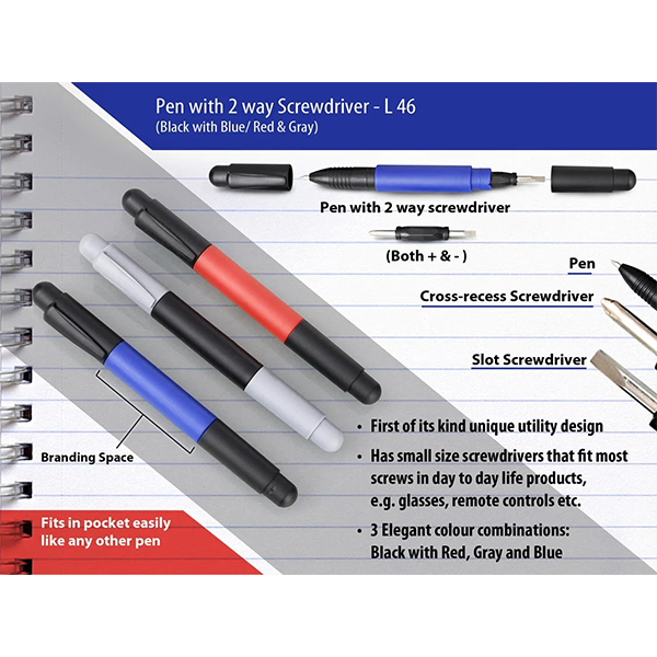 L46 – Pen With 2 Way Screwdriver