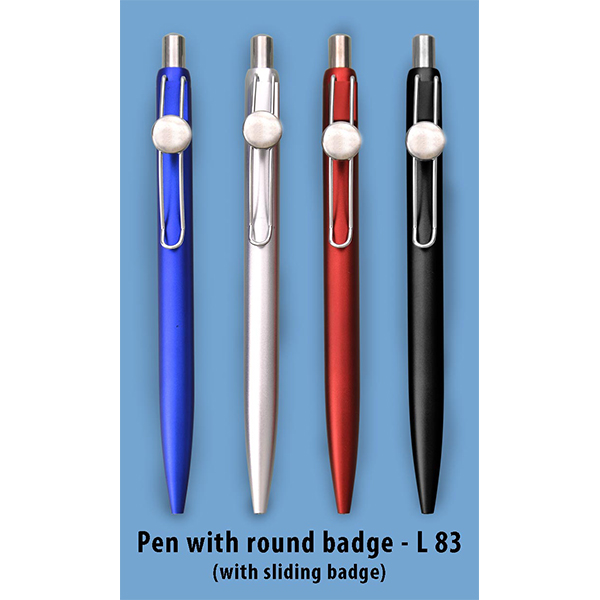 L83 – Pen With Round Badge