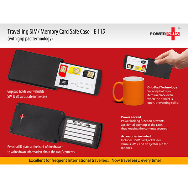 E115 – Travelling Sd/Sim Card Safe Case