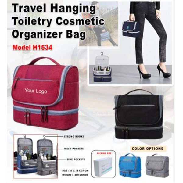 H1534 Travel Hanging Toiletry Makeup Cosmetic Bag