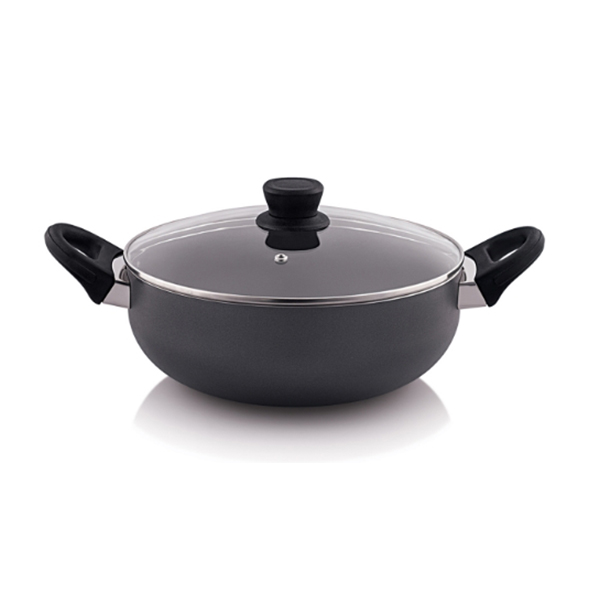 The Chef Story Everyday Series Non Stick Chef’S Casserole 26Cm With Glass Lid, Grey