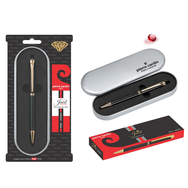 Jewel Pen Black Chrome Ball Pen