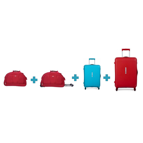 Duffle + Duffle Trolley + Cabin Size Luggage + Medium Size Luggage