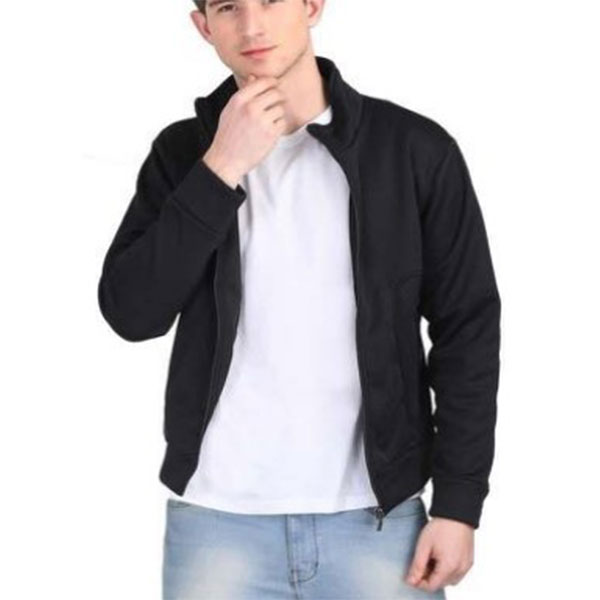 Black Bonded Fleece Jacket