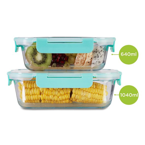 640Ml, 1040Ml Allo Foodsafe Microwave Oven Safe Glass Container