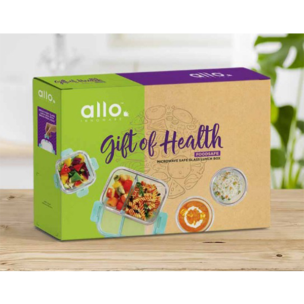 640Ml, 580Ml, 310Ml, 520Ml, 390Ml Allo Foodsafe Microwave Oven Safe Glass Container Gift Box 5Pc Combo