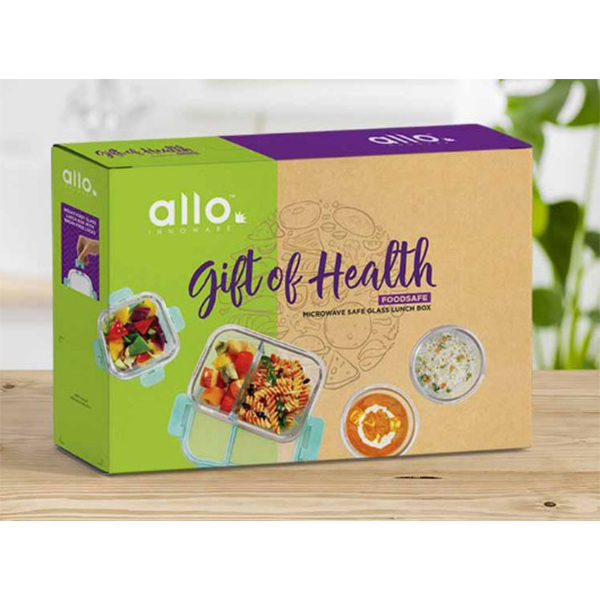 370Ml, 640Ml, 1040Ml Allo Foodsafe Microwave Oven Safe Glass Container Gift Box 3Pc Combo