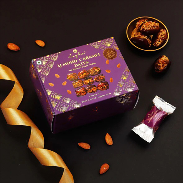 Loyka Almond Caramel Dates Box 108 Grams( Made With Jaggery, Dates, Almonds & Ghee Only)