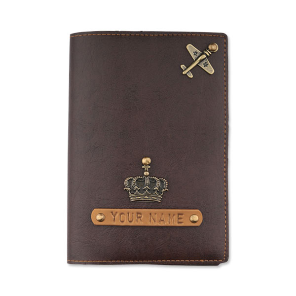 Personalized Passport Cover – Dark Brown