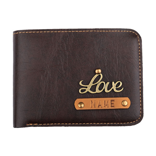 Personalized Leather Men’S Wallet – Dark Brown