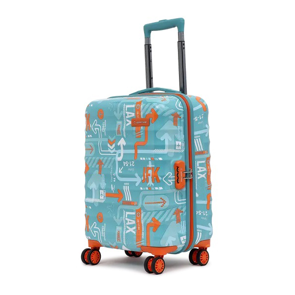 Jfk Hard Luggage Trolley Bag Cabin Teal Blue