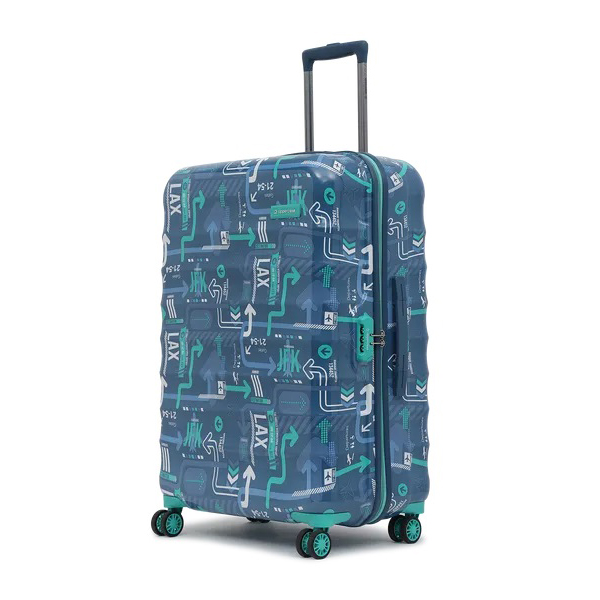 Jfk Hard Luggage Trolley Bag Large Denim Blue
