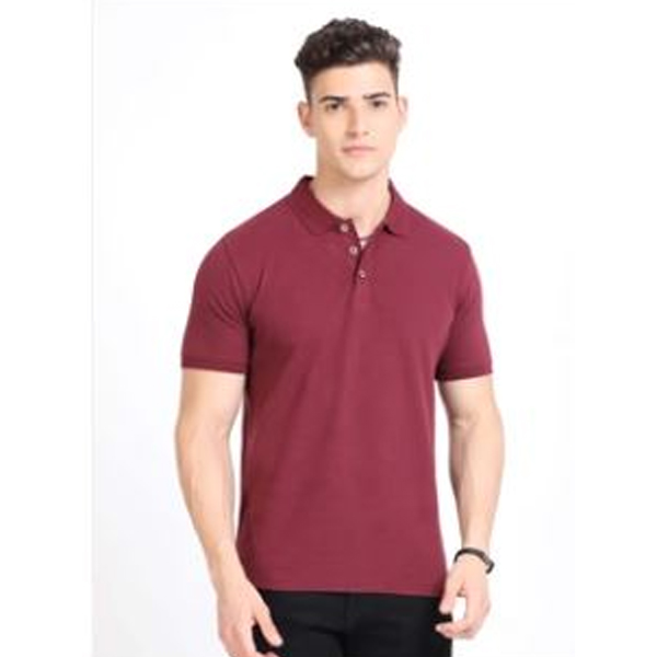 Sustainable Polo T-Shirt - Maroon