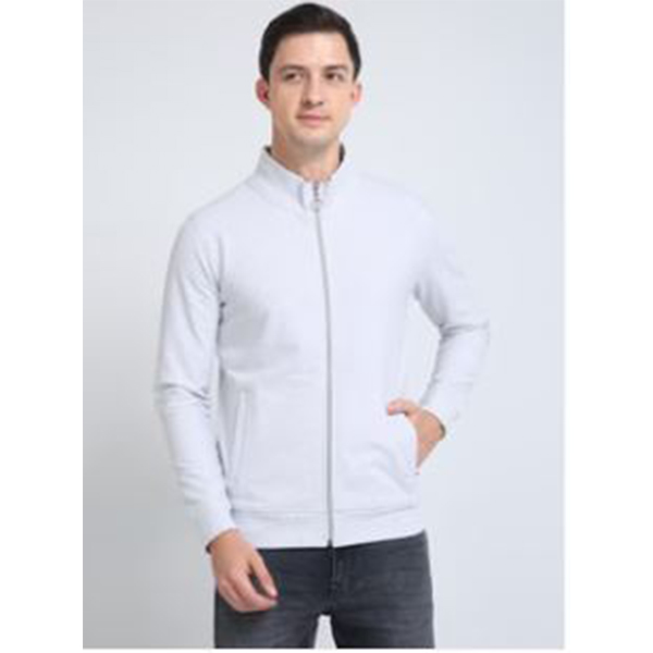 Sustainable Highneck Zipper Jacket - White