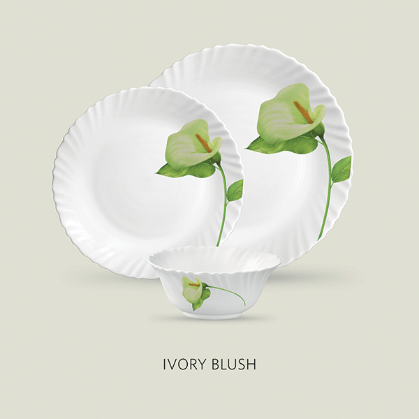 La Opala Diva Classique 6 Pcs Dinner Set- Ivory Blush