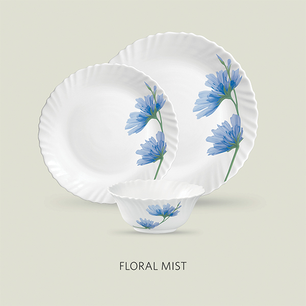 La Opala Diva Classique 10 Pcs Dinner Set- Floral Mist
