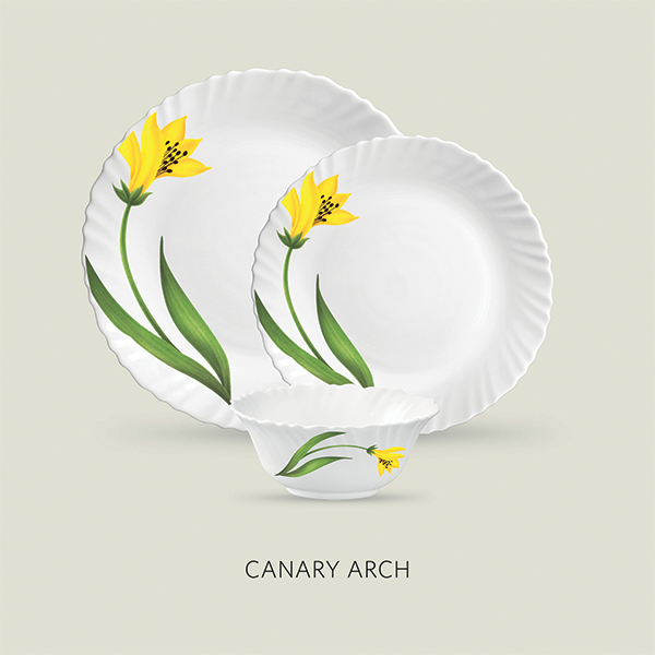 La Opala Diva Classique 10 Pcs Dinner Set- Canary Arch