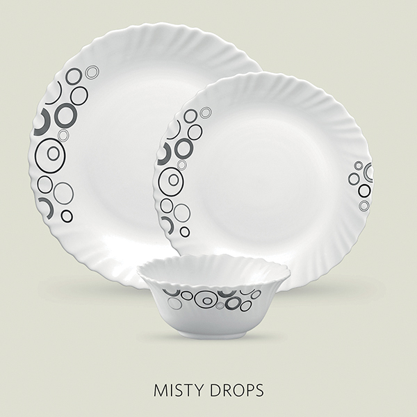 La Opala Diva Classique 33 Pcs Dinner Set- Misty Drops