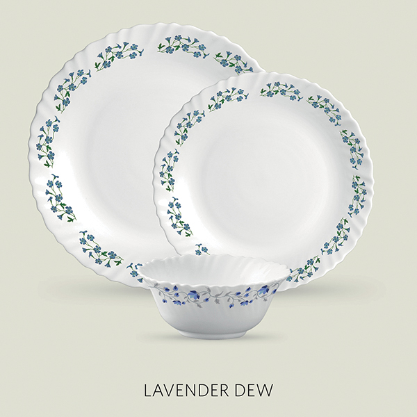 La Opala Diva Classique 33 Pcs Dinner Set- Lavender Dew
