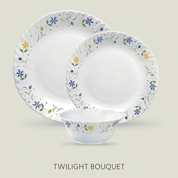La Opala Diva Classique 45 Pcs Dinner Set- Twilight Bouqet