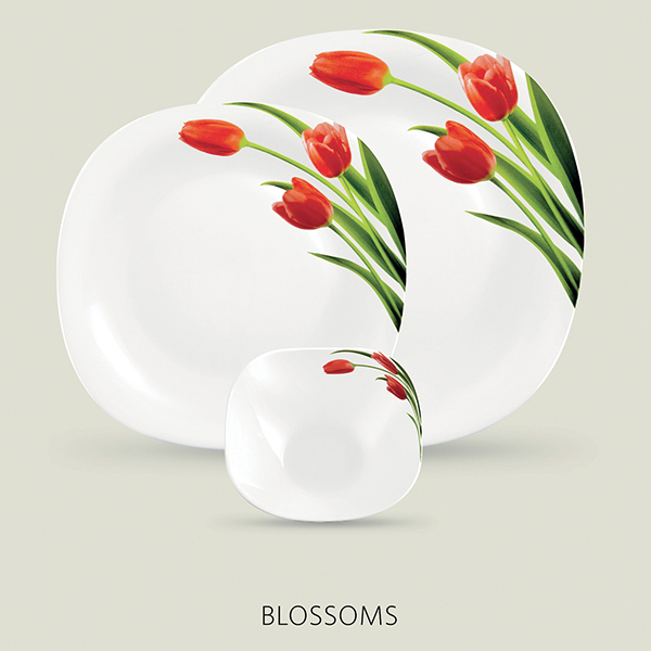 La Opala Diva Quadra 23 Pcs Dinner Set- Blossoms