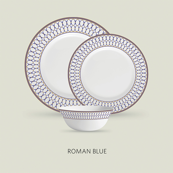 La Opala Diva Sovrana 33 Pcs Dinner Set- Roman Blue