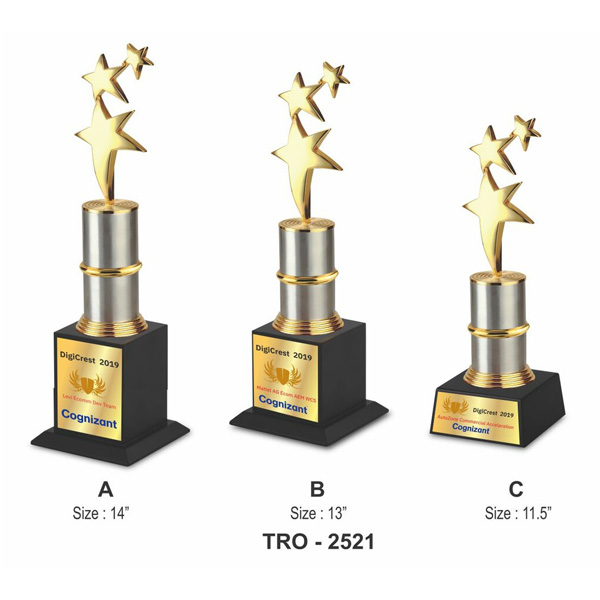Corporate 3 Star Trophy Tro-2521 (11.5 Inches)