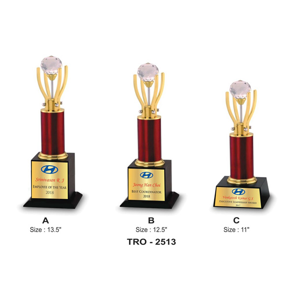 Golden Crystal Ball Award Trophy Tro-2715 (11 Inches)