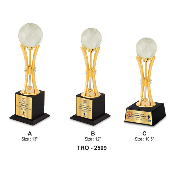 Corporate World Globe Trophy Tro-2509 (10.5 Inches)