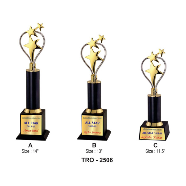 Corporate 3 Star Trophy Tro-2506 (11.5 Inches)