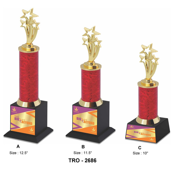 Corporate 3 Star Trophy Tro-2686 (10 Inches)