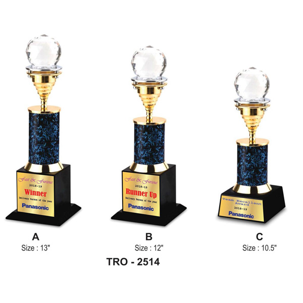 Corporate Crystal Ball Trophy Tro-2514 (10.5 Inches)