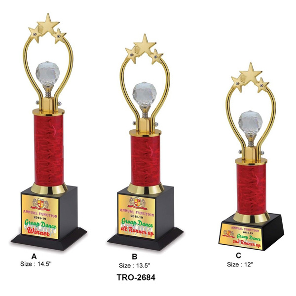 Corporate 3 Star Trophy Tro-2684 (12 Inches)