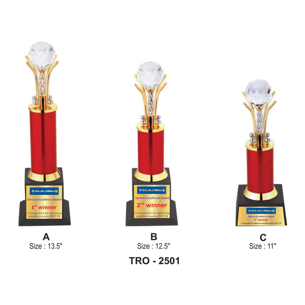 Corporate Crystal Trophy Tro-2501 (11 Inches)