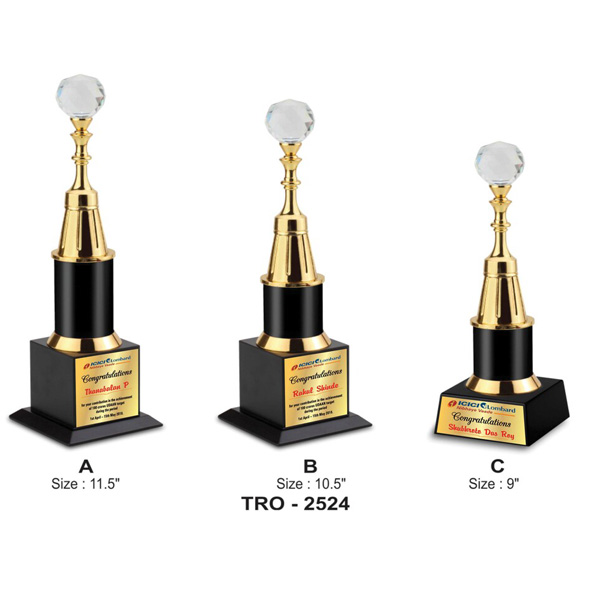 Corporate King Crystal Ball Trophy Tro-2524 (9 Inches)