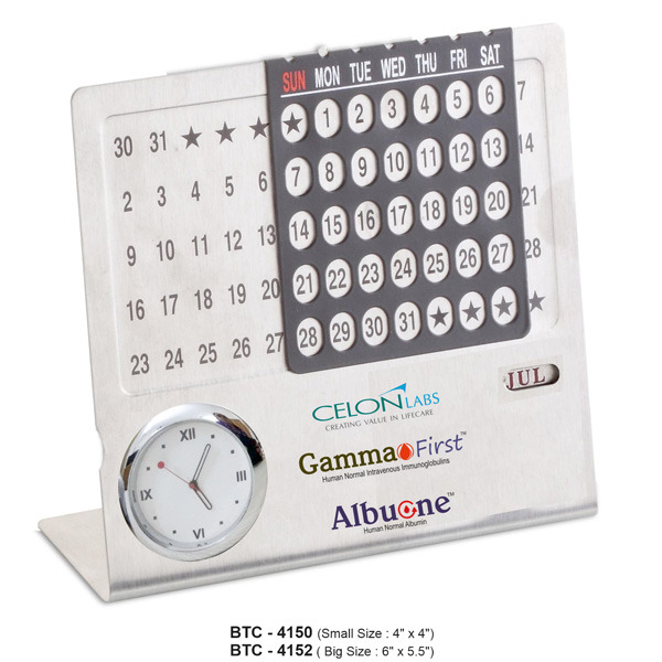 Perpetual Calendar With Month & Clock (Small) Btc - 4150 4*4