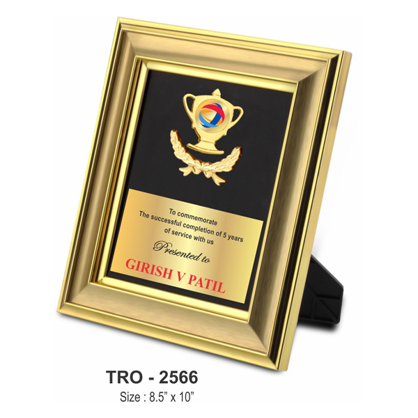 Wooden Plaque With Winner Cup Medal Tro-2566 (8.5*10 Inches)