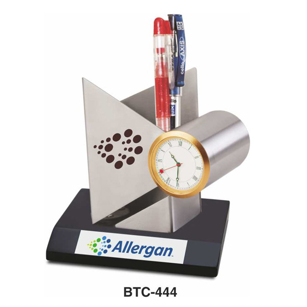 Premium Pen Stand With Clock Btc-444