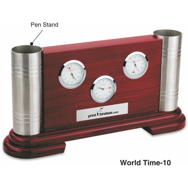 World Time Desk Clock With Pen Stand World Time - 10