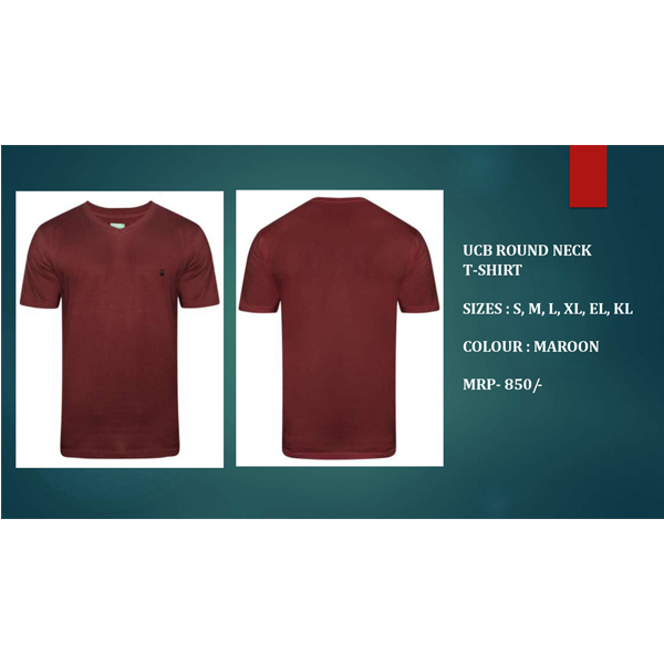 Ucb Round Neck T-Shirt Maroon