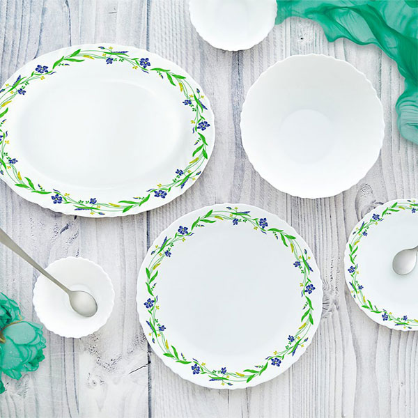 Amazon Creeper Imperial Series Dinner Set, 6 Pieces, White, Service For 2