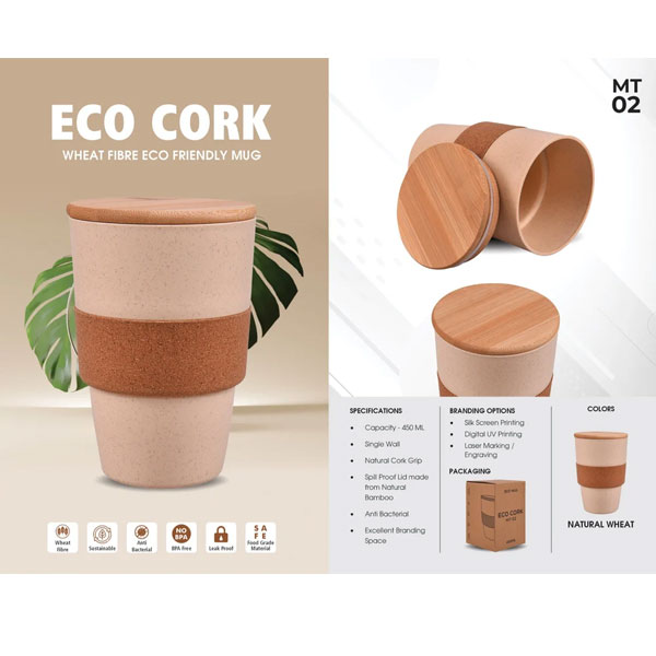 Eco Cork : Wheat Fiber Eco Friendly Mug 450Ml