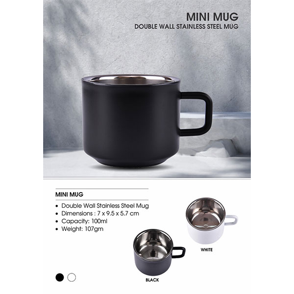 Double Wall Stainless Steel Cup (100ml) Mini Mug UG-DB66
