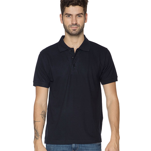Solo Formali Solid Polo T-Shirt-Navy Blue