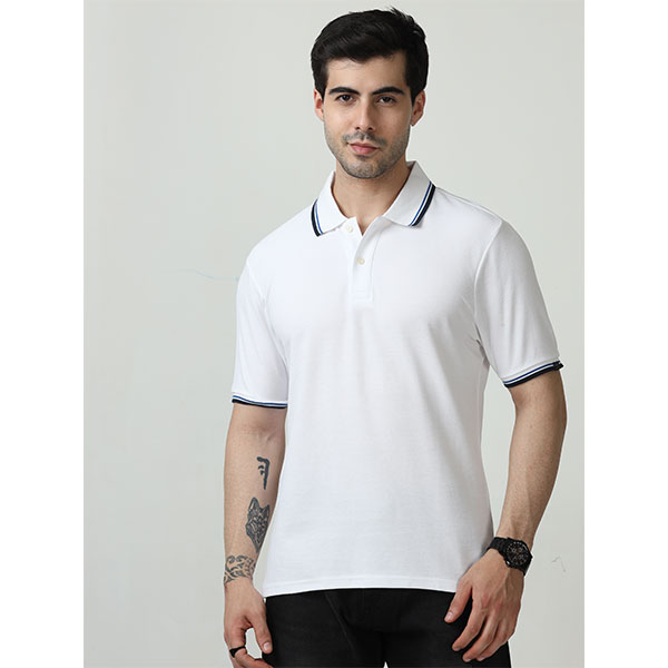 Marks & Spencer Tipping Polo T-Shirt-White