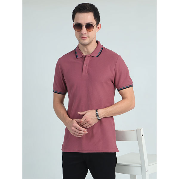 Marks & Spencer Tipping Polo T-Shirt-Plum